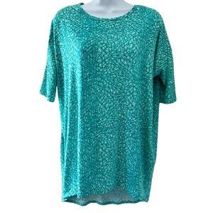 Lularoe Mid Sleeve Irma Mint Green Teal Tee Shirt Tunic Size XS